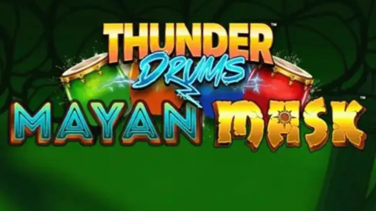 Interface do jogo Thunder Drums Mayan Mask com elementos da civilização Maia