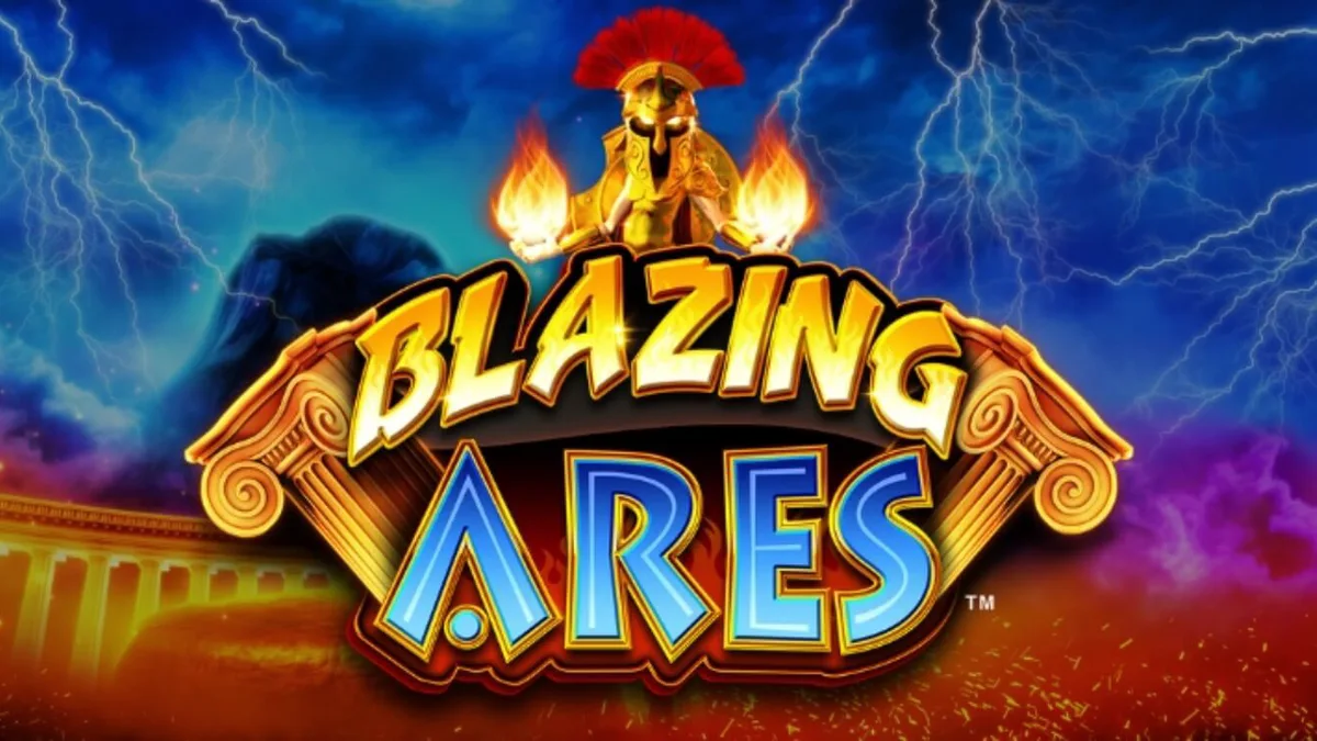 Interface do jogo Blazing Ares em um dispositivo móvel mostrando o recurso Flamin Link