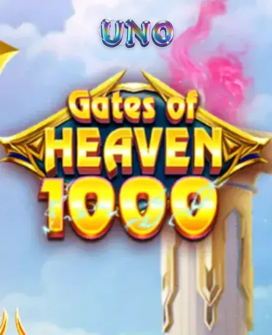Interface do jogo Gates of Heaven 1000 mostrando Zeus e a grade de símbolos
